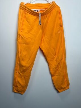 adidas Orange 3-Stripe Panel Pants Large